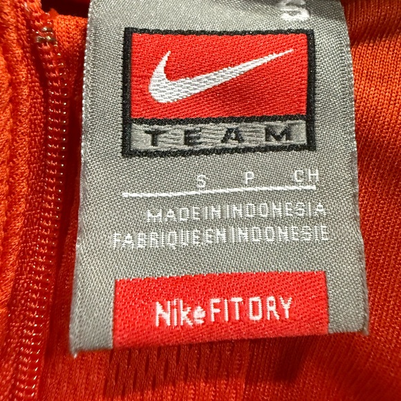 Nike‎ Team Clemson Tigers Orange Quarter Zip Performance Shirt Mens fit dry - Picture 7 of 16